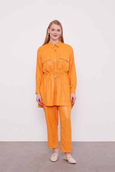 Levidor Orange Sports Set - Drawstring Waist Trousers