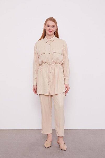 Levidor Αθλητικό κοστούμι με μπεζ παντελόνι με κορδόνι στη μέση