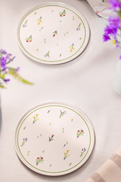 Rakle طقم أطباق تقديم سيراميك نباتي مكون من 4 قطع 26.5 سم