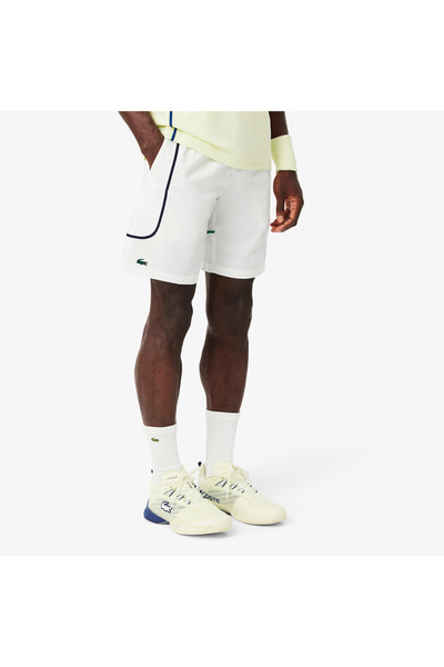 Lacoste Erkek Renk Bloklu Beyaz Şort