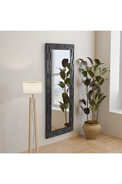 bluecape Jenga Doğal Ağaç 58x148 Cm Tahta Parçacıklı Dekoratif Ayna