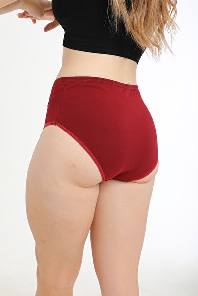 FOURAA Kadın %100 Pamuk 5'li Kadın Külot Seti – Yüksek Bel – Renkli Paketler