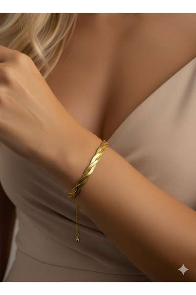 İNN JEWELLERY Steel Bracelet, Tarnish-Free, Anti-Allergic, Spiral Figured (2 Years Importer Warranty)