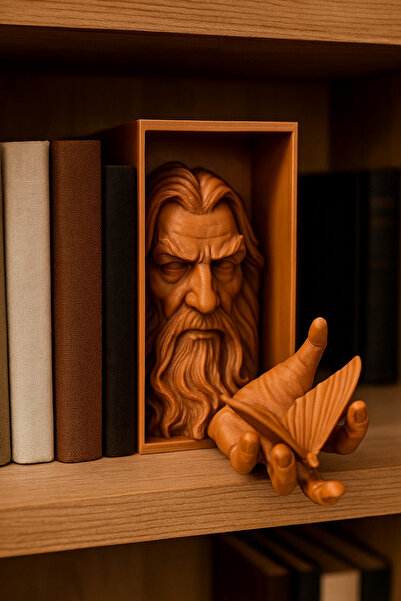 CLOUD 3D DESIGN Gandalf Şeklinde Kitap Tutucu