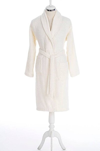 Özdilek رداء حمام عصري بياقة شال مقاس Xl كريمي