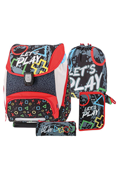 play Set ghiozdan + 2 penare + geantă sport Let's