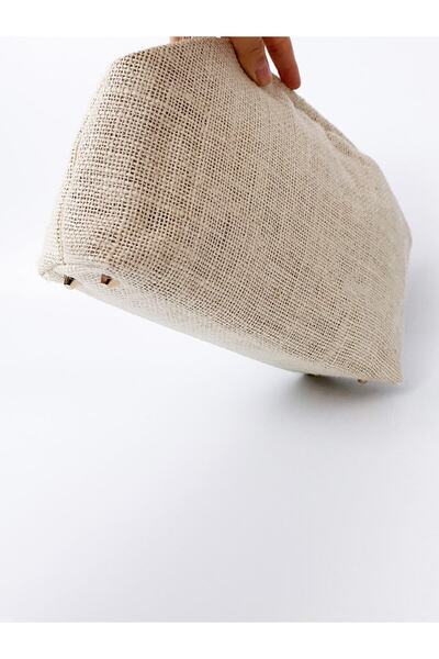 HEYBE'S Heybes Women's Cream Jute Straw Clutch Handbag