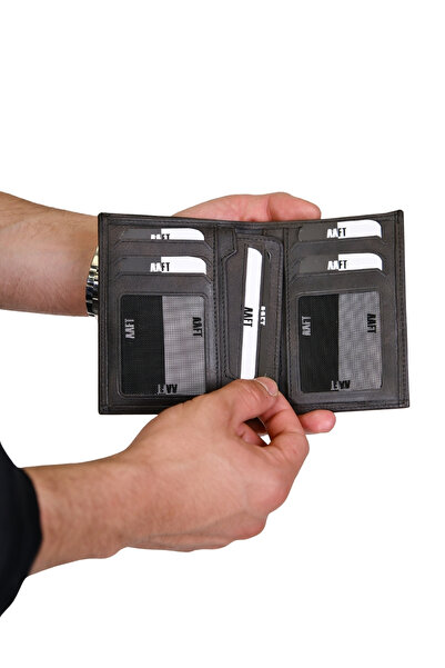 MFT Leather Design ΑΝΔΡΙΚΟ ΠΟΡΤΟΦΟΛΙ GLORIA ΓΝΗΣΙΟ ΔΕΡΜΑ ΑΝΘΡΑΚΙΤΙΚΟ (1421)