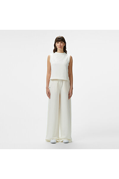Lacoste Kadın Relaxed Fit Beyaz Pantolon