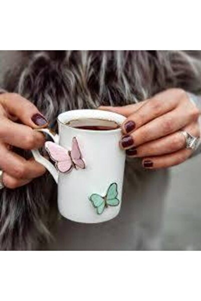 AROW Mariposa 530 Butterfly Patterned Porcelain Mug