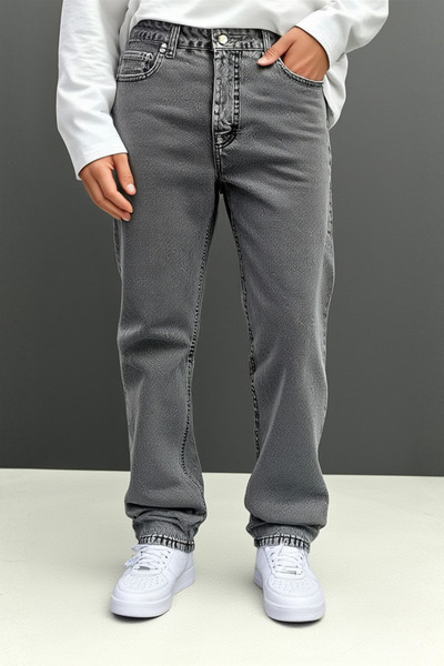 Gussi Чоловічі джинси-баггі без лікра, вільного крою, кольору фума