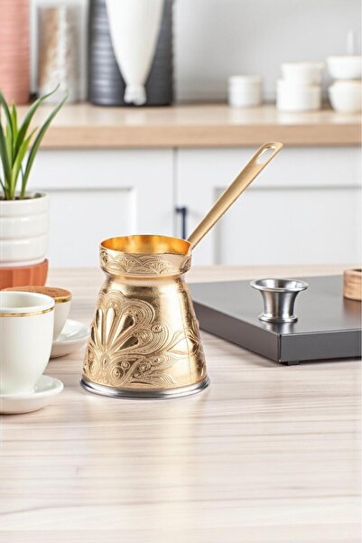 cezpot Oyster Patterned Cast Iron Coffee Pot for 4 People - Compatible with Induction Cookers 200 ml