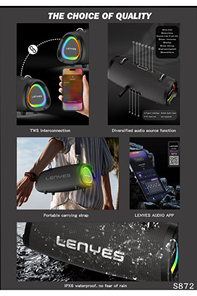 Lenyes S872 WIRELESS PARTY Bluetooth Speaker