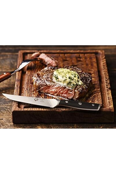 Orient Set of 4 knivesm German X50 Ultra + stainless steel, serrated blade, blade guard, black