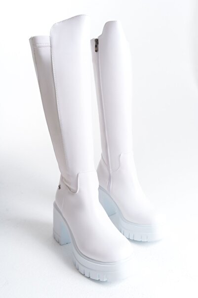 SEEM & BE Γυναικείες μπότες με χοντρό τακούνι με φερμουάρ Elsa Stretch