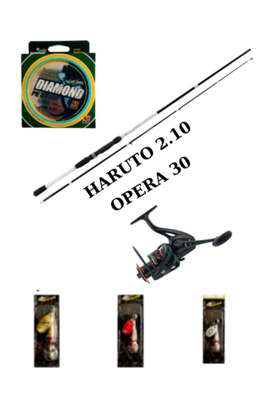 altunbay Spin Olta Takımı & At Çek Olta Takımı (Haruto 210 + Opera 30)