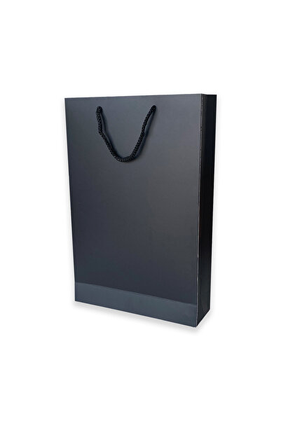 ABB Matbaa 10 Adet Siyah Karton İpli Çanta (25x38x8)