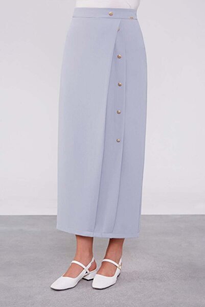 Levidor A. Сіра спідниця з кнопками