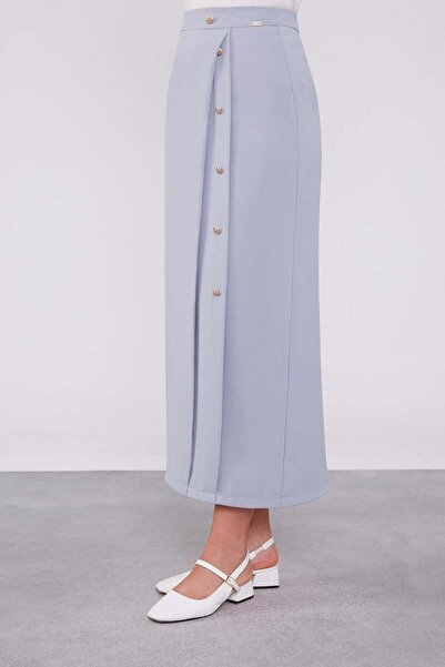 Levidor A. Сіра спідниця з кнопками