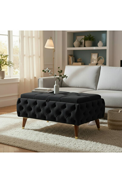 Numa ELLA PUF & BENCH 90X45 CM ÖLÇÜLÜ (SANDIKLI & DÜĞMELİ MODEL )
