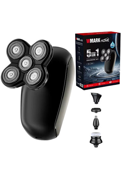 BIRAI Aparat de tuns și ras MaxHead PRO 5 în 1, aparat de tuns fără tăiere, r...