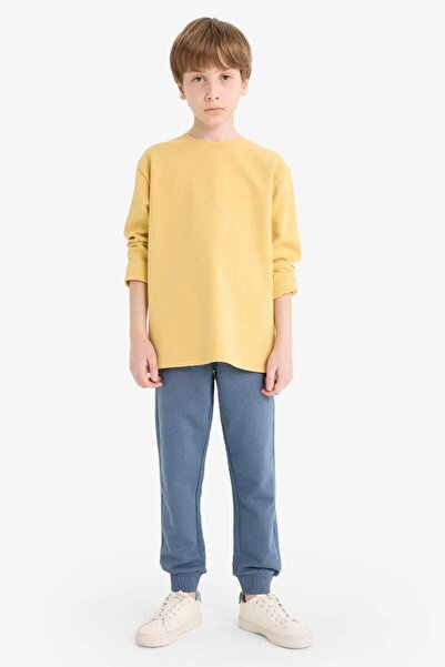 DeFacto Boys' Crew Neck Basic Plain Long Sleeve School T-Shirt (25 Au)