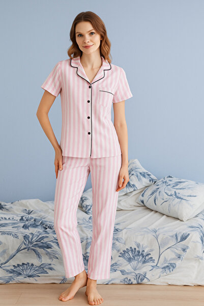 Lila Gombos viszkóz pizsama szett