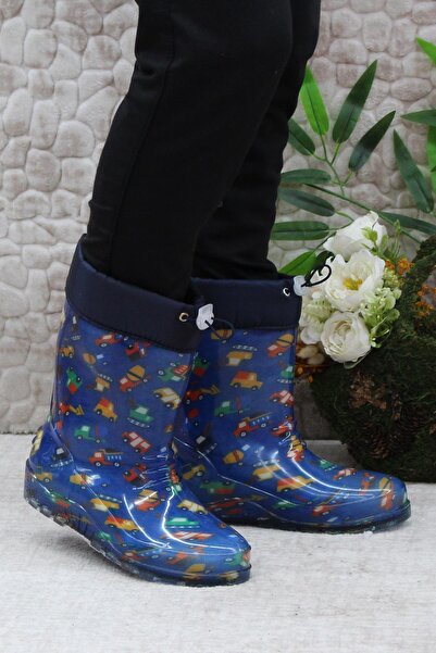 fort 7061 Синій автомобільний плюшевий водонепроникний чоловічий дитячий сніговий дощовий чобіт