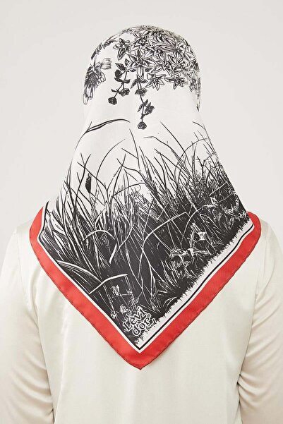 Levidor Red Reed Pattern Trend Twill Scarf