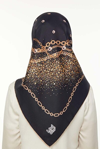 Levidor Μαύρο μαντήλι από καθαρό μετάξι