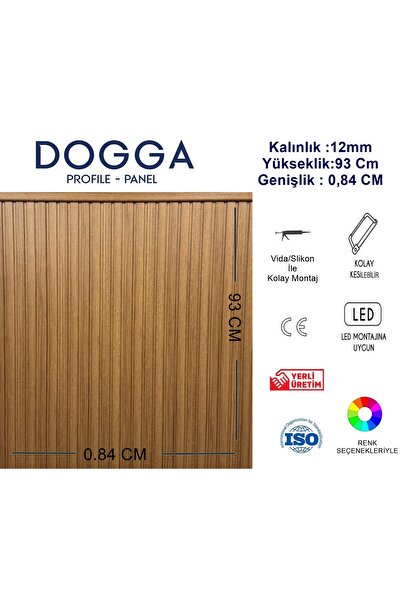 DOGGA PROFILE-PANEL İskandinav Duvar Çıtası , Mdf Duvar Paneli Vestiyer Lambrisi 15X93 (0,84 CM ALAN KAPLAR 6'LIPAKET)