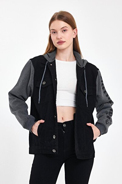 DAMGA JEANS سترة نسائية من قماش الدنيم المطبوع المريح من Jeanvibe