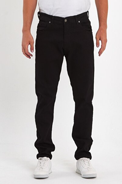 DAMGA JEANS Κλασικό τζιν Lycra με πέντε τσέπες μαύρο