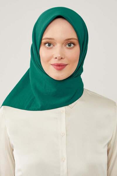 Levidor Σμαραγδένιο βαμβακερό τετράγωνο κασκόλ Cazz