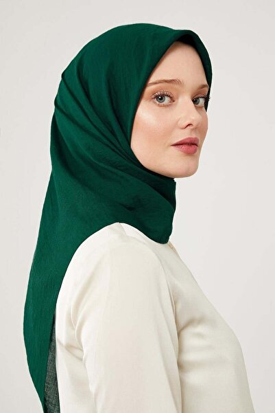 Levidor Σμαραγδένιο ίσιο πολυτελές βαμβακερό κασκόλ Cazz