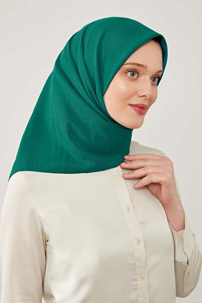 Levidor Σμαραγδένιο βαμβακερό τετράγωνο κασκόλ Cazz