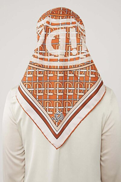 Levidor Tan Printed Twill Trend Scarf