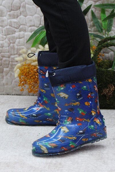 fort 7061 Синій автомобільний плюшевий водонепроникний чоловічий дитячий сніговий дощовий чобіт