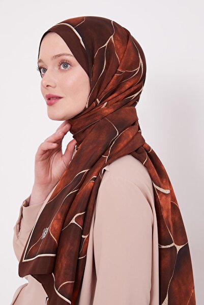 Levidor Bitter Brown Leaf Pattern Royal Shawl