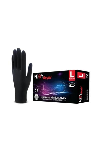 Omnipazar قفازات بييبي نجوي النتريل السوداء الخالية من البودرة، عبوة كبيرة تح...