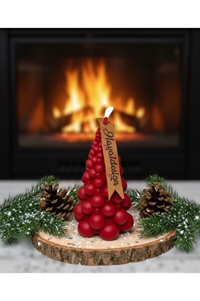 Hayal Design Dekoratif Yılbaşı ÇAM AĞACI Bubble MUM Kırmızı Renk % Yüz Doğal ...