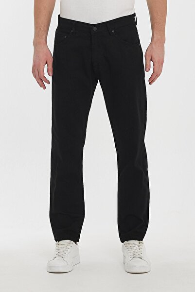 DAMGA JEANS Ανδρικό σχολικό και καθημερινής χρήσης καμβά ελαστικό μαύρο κλασι...