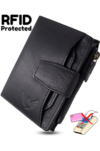 JİLDAAN JILDAAN™ Bi-Fold Genuine Handcrafted Leather Wallet For Men With RFID