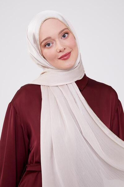 Levidor Cream shrug with stone trim