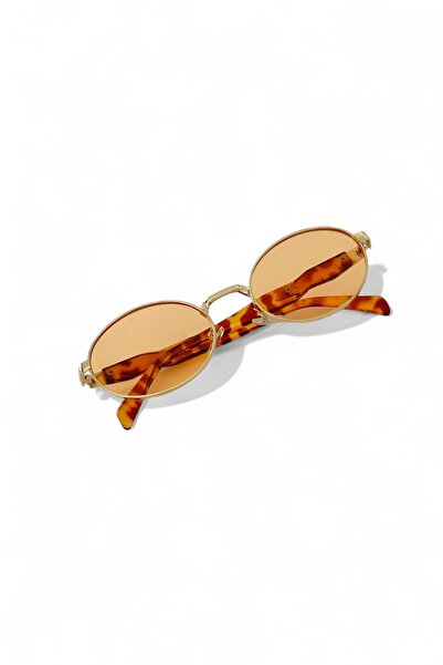 COOLANDBETTER Astor Retro Oval Metal Sunglasses – Gold Frame |   Uv400 Protection Lens