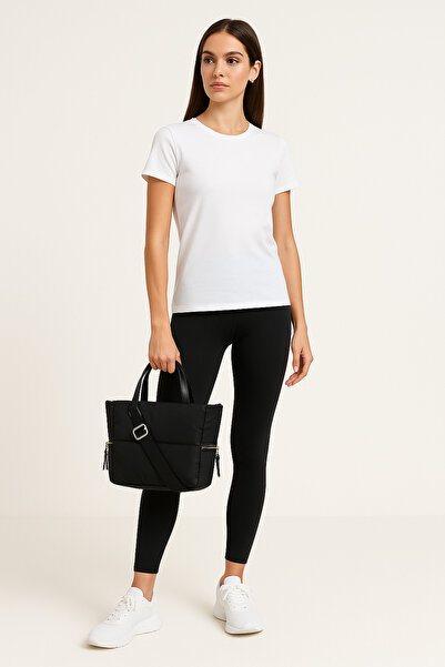 Kumsal Allure Parachute Fabric Hand and Shoulder Bag