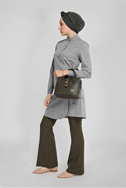 Alvina Lace-Up Buttoned Tunic 41464