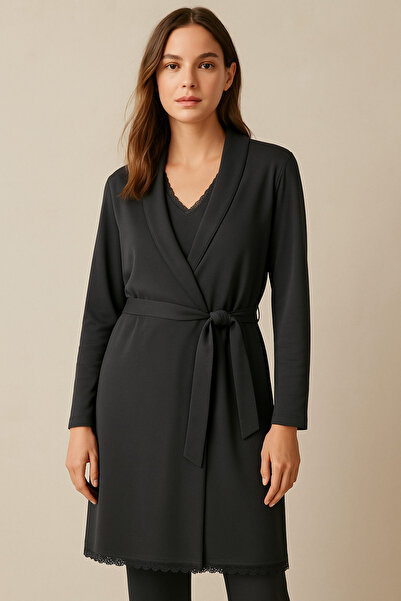 Katia&Bony Women's Silver Dressing Gown Anthracite