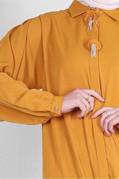 Alvina STONE TASSEL DETAILED HIDDEN BUTTON TUNIC 43502