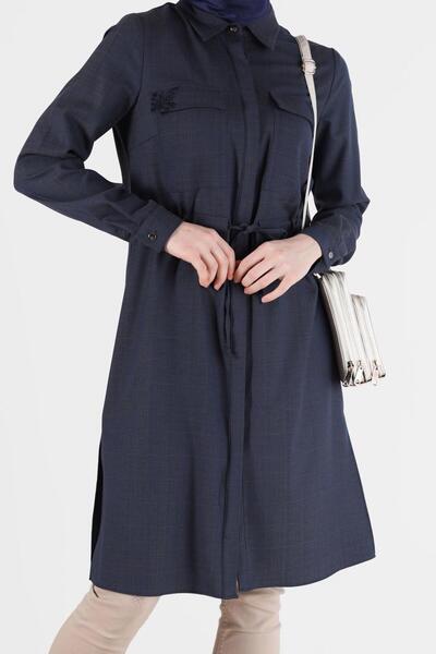 Alvina NAKIŞ DETAYLI BELDEN BAĞLAMALI TUNİK 42375